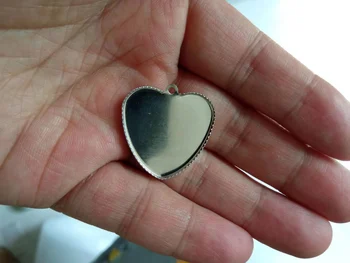 Снимки във формата на сърце TAFREE, стъклени висулки-куполовидна кабошоны, Бижута