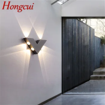 Стенни аплици Hongcui V-образна форма, уличен творчески лампа, водоустойчив вътрешен двор, модерен led лампа за дома