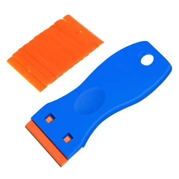 Стъргалка, за да се остриета Пластмасова стъргалка със сменяеми остриета Инструмент за премахване на лепкавост