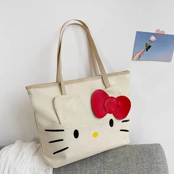 Холщовая чанта Sanrio, дамски модни голям чанта с изображение на 