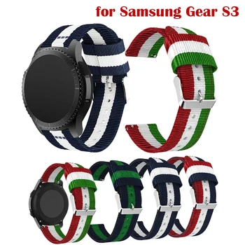 Холщовые Въжета За Samsung Gear S3 Frontier/Класически Смарт часовници Quick Release Band 22 мм, Найлонов Ремък За Galaxy Watch 46 мм 3 45 мм