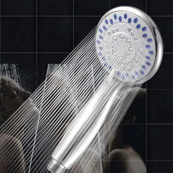 Хром накрайник за душ Silve с функция 3 режима на икономия на вода, защита от котлен камък, Универсални преносими аксесоари за баня