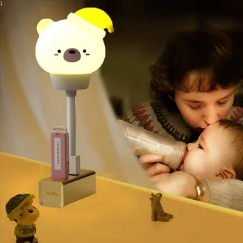 USB-конектор за външно осветление с дистанционно управление, декоративни cartoony сладък лека нощ за детски спални, нощни настолна лампа, скъпа лампа за домашни любимци