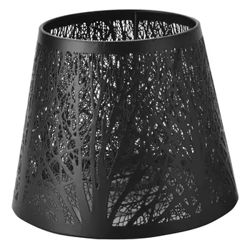 Малък лампион, прикрепен към корпуса на лампата, метална лампа с шарени дървета за десктоп полилеи, монтиран на стената лампа, черен цвят