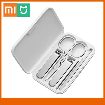 Набор от машинки за подстригване на ноктите Xiaomi Mijia, 5 бр., преносим маникюр, педикюр с магнитен усвояване от неръждаема стомана